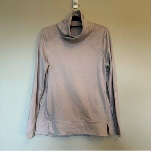 Apana Light Pink Turtle Neck Sweatshirt with thumb holes